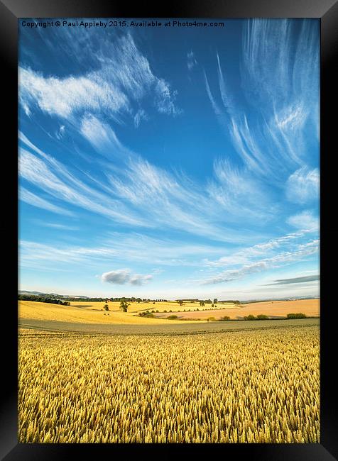   Northumberland Meets the Sky Framed Print by Paul Appleby