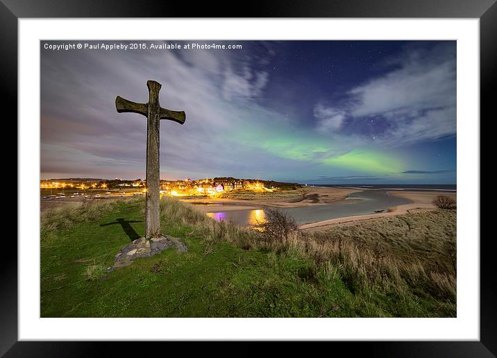 Alnmouth Aurora Framed Mounted Print by Paul Appleby