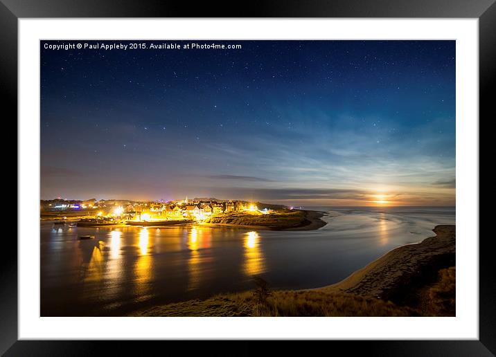  Moon Rising over Alnmouth Framed Mounted Print by Paul Appleby