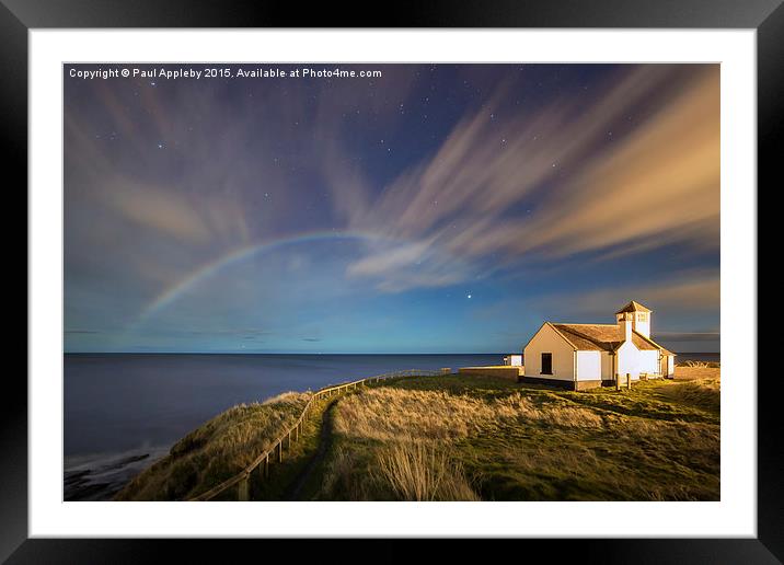  Moonbow over The Watch House Framed Mounted Print by Paul Appleby