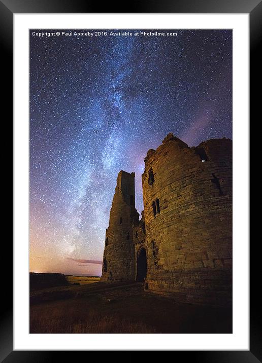  Dunstanburgh Milky Way Framed Mounted Print by Paul Appleby