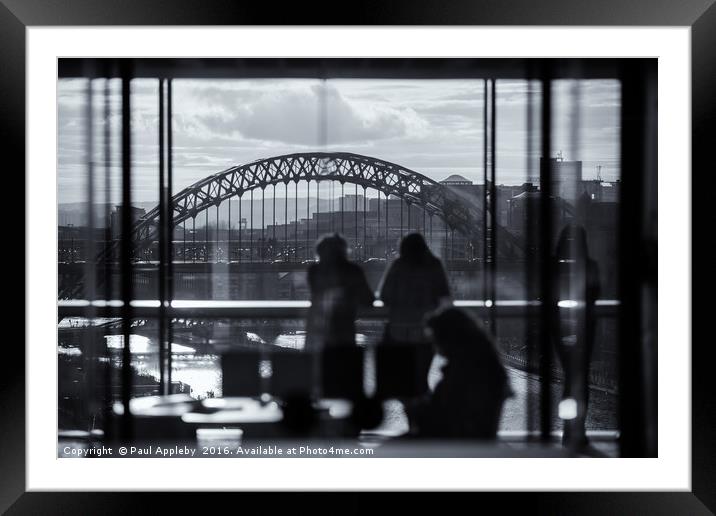 View to the Tyne Bridge Framed Mounted Print by Paul Appleby