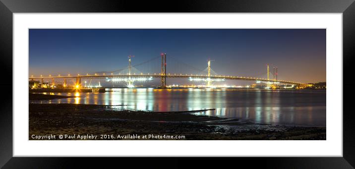 Forth Road Bridge Panorama Framed Mounted Print by Paul Appleby