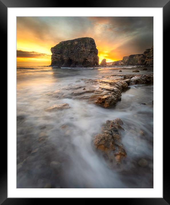 Marsden Rock Sunrise Framed Mounted Print by Paul Appleby