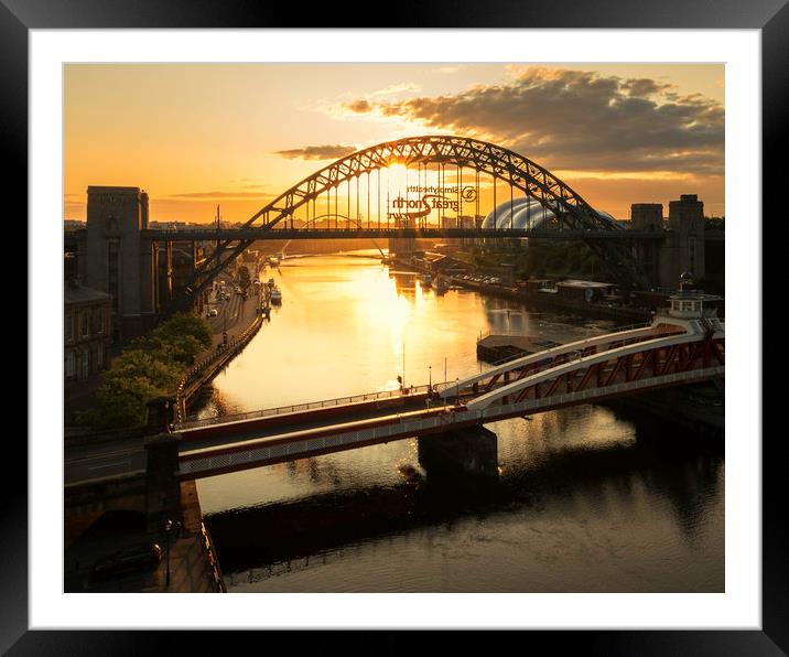 Sunrise in the Tyne Framed Mounted Print by Paul Appleby