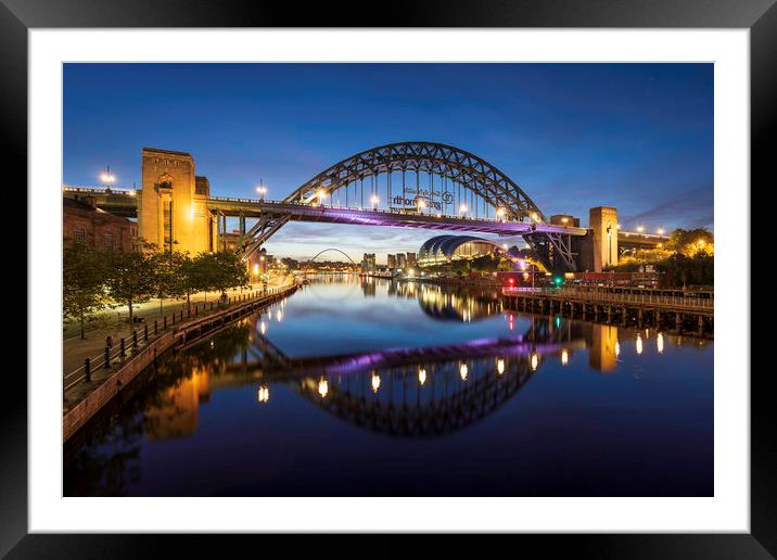 Tyne Bridge Dawn Framed Mounted Print by Paul Appleby