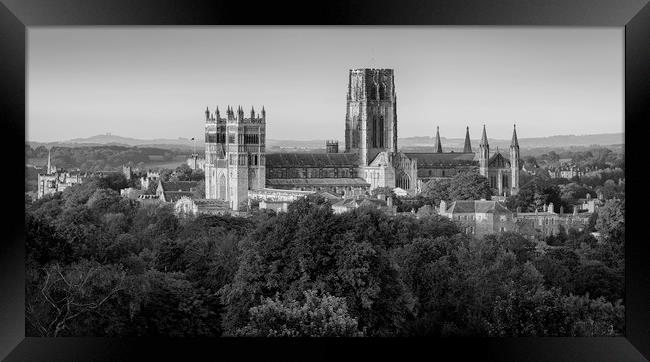 Durham Cathedral in Black & White Framed Print by Paul Appleby