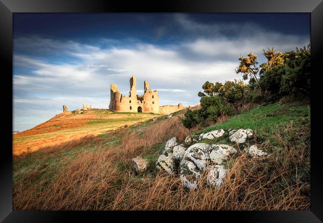 Dunstanburgh Castle & Outcrop - Northumberland Framed Print by Paul Appleby