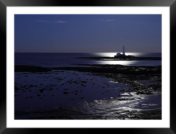 By the Light of the Silvery Moon Framed Mounted Print by Paul Appleby
