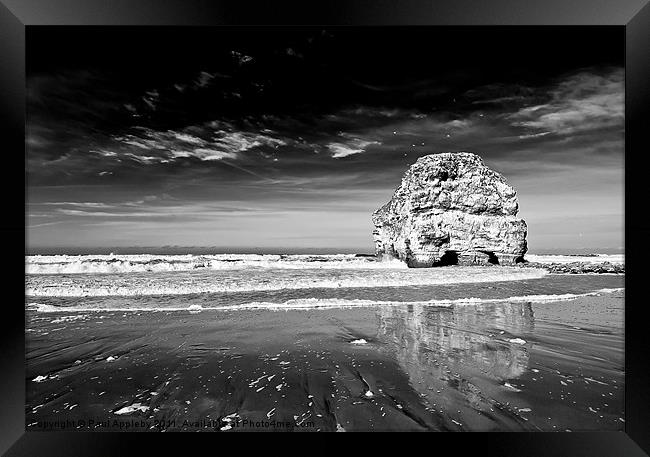 Marsden Rock Reflection Framed Print by Paul Appleby