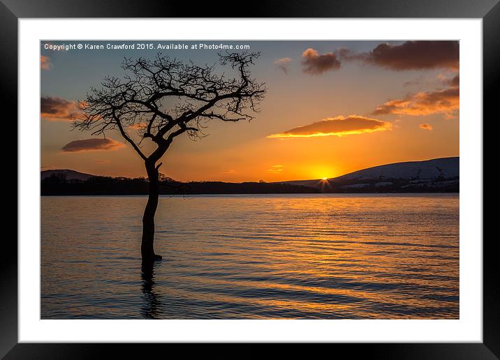  Milarrochy Bay Sunset Framed Mounted Print by Karen Crawford