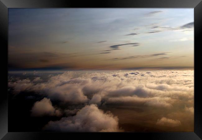 Above The Clouds Aerial Framed Print by Ben Gordon