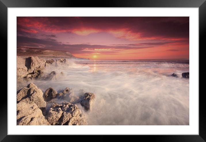incoming tide Framed Mounted Print by Darrin miller