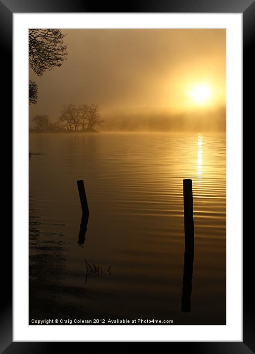 Soft ripples on misty morning water Framed Mounted Print by Craig Coleran