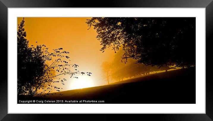 sunrise and silhouettes Framed Mounted Print by Craig Coleran