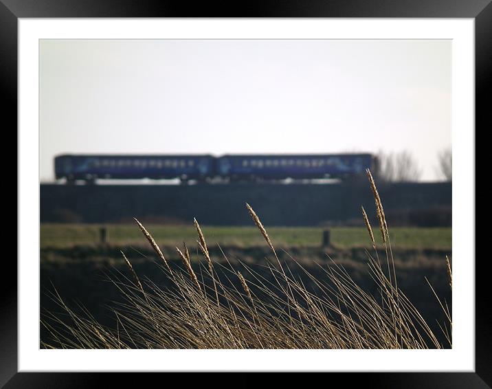 Train heading towards Hartlepool Framed Mounted Print by Callum Craddy