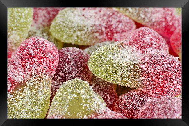 Fizzy Cherry Sweets Framed Print by Paul Brighton