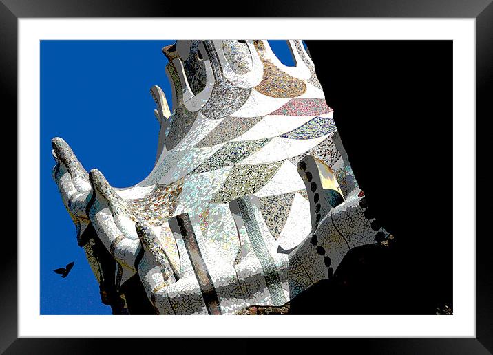 Gaudi Mosalc Framed Mounted Print by Ray Canham