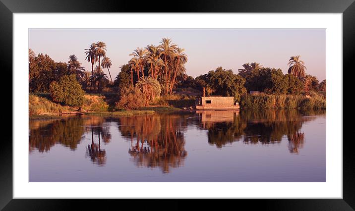 Reflections in the Nile Framed Mounted Print by CJ Barnard