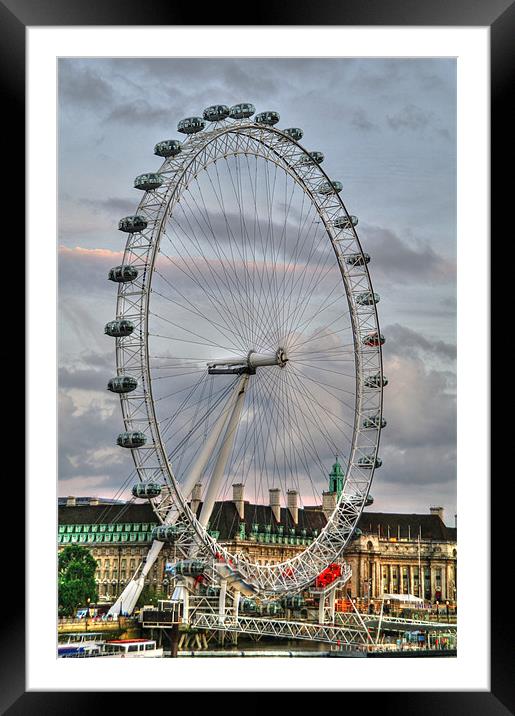 London Eye Framed Mounted Print by Libby Hall