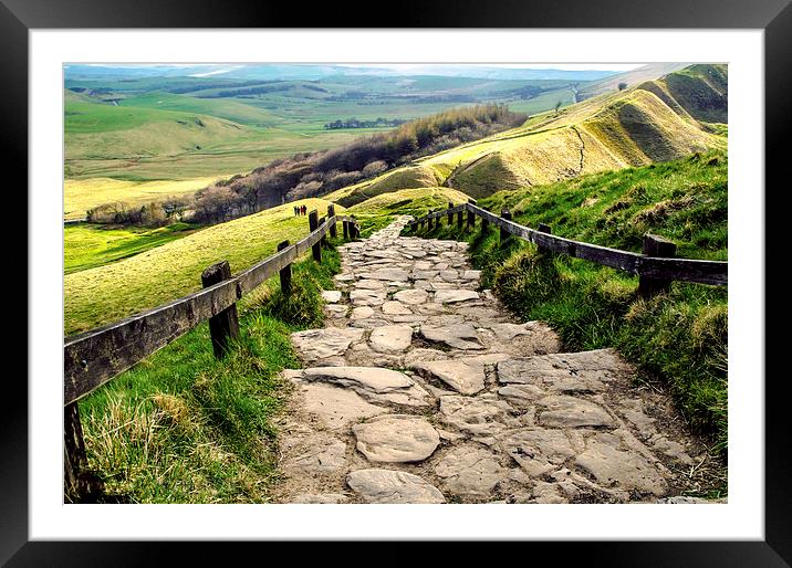  MAM TOR, Derbyshire Framed Mounted Print by Libby Hall