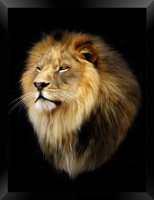 King Aslan Framed Print by Julie Hoddinott