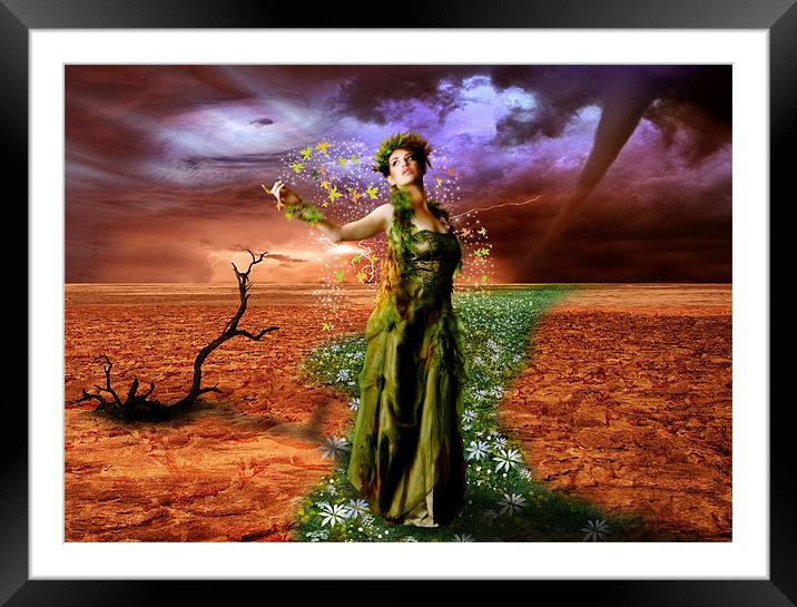 Lady Gaia Framed Mounted Print by Julie Hoddinott