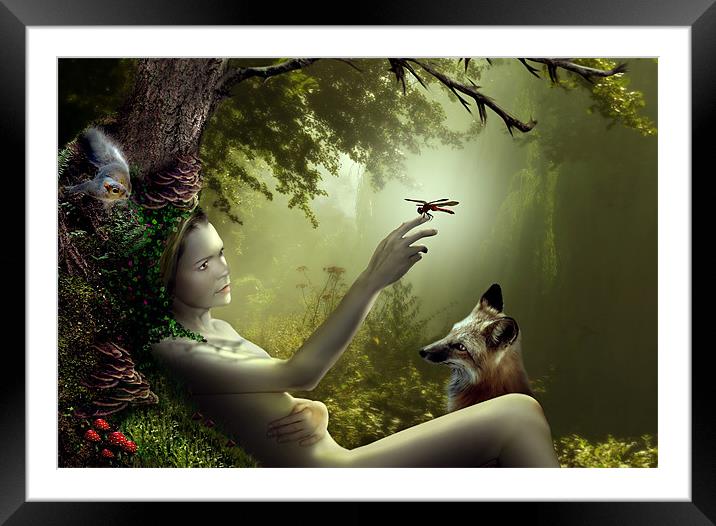 Lady of the Forest Framed Mounted Print by Julie Hoddinott