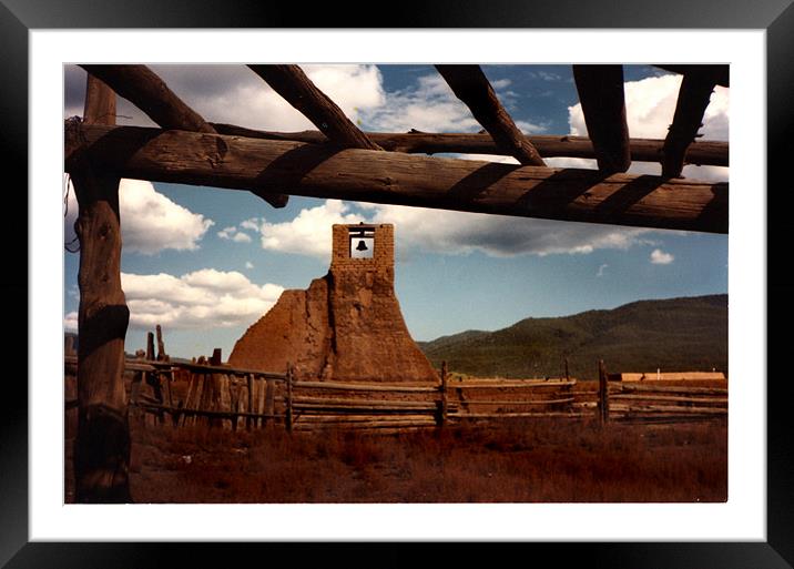San Geronimo Church Ruins Framed Mounted Print by Kathleen Stephens