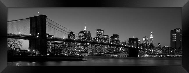 Brooklyn Bridge Framed Print by Thomas Stroehle