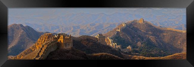 China's Great Wall Framed Print by Thomas Stroehle