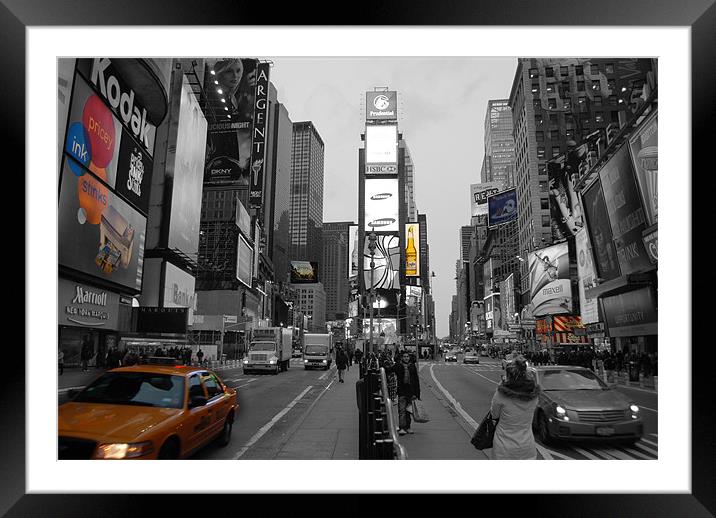 Time Square New York Framed Mounted Print by Thomas Stroehle