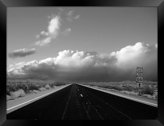 Route 66 Framed Print by Thomas Stroehle