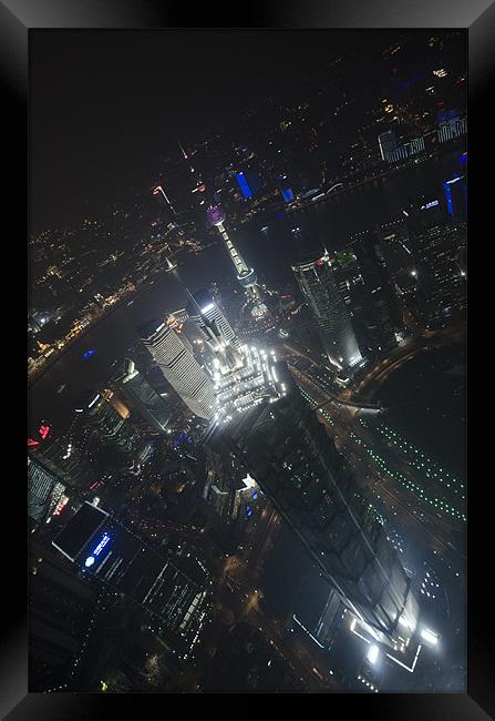 Shanghai at night Framed Print by Jamie Stokes