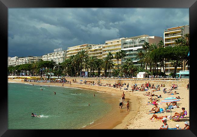 Cannes Beach Framed Print by Jamie Stokes