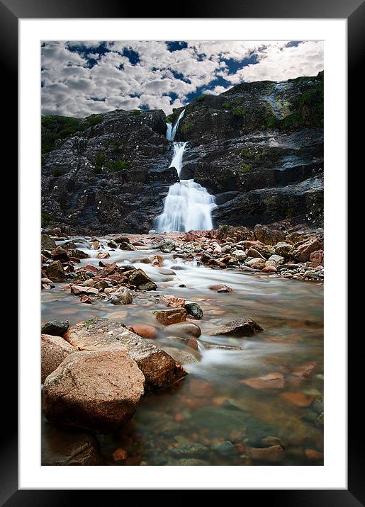 Glencoe Waterfall Framed Mounted Print by Keith Thorburn EFIAP/b