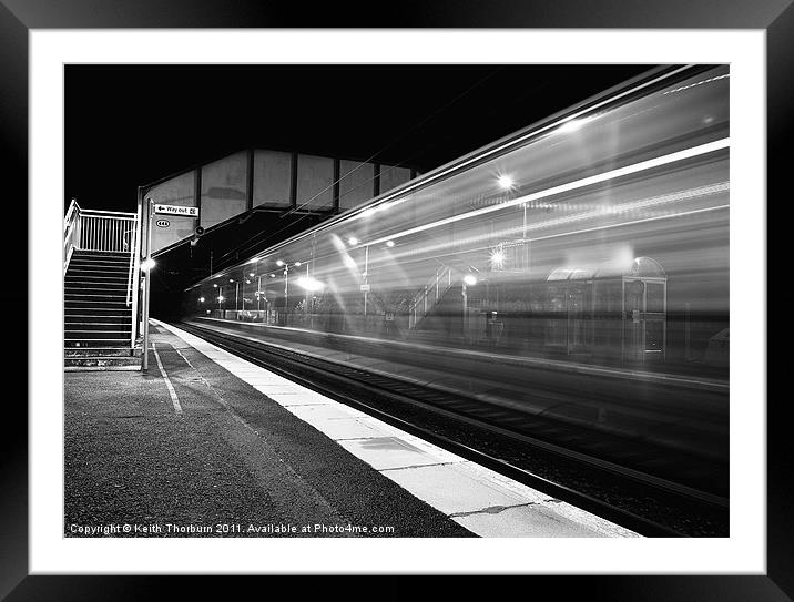 Midnight Express Train Framed Mounted Print by Keith Thorburn EFIAP/b