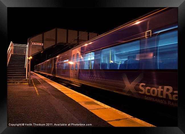 Night Train to Edinburgh Framed Print by Keith Thorburn EFIAP/b