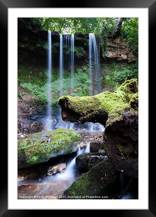 Thorntonloch Waterfall Framed Mounted Print by Keith Thorburn EFIAP/b