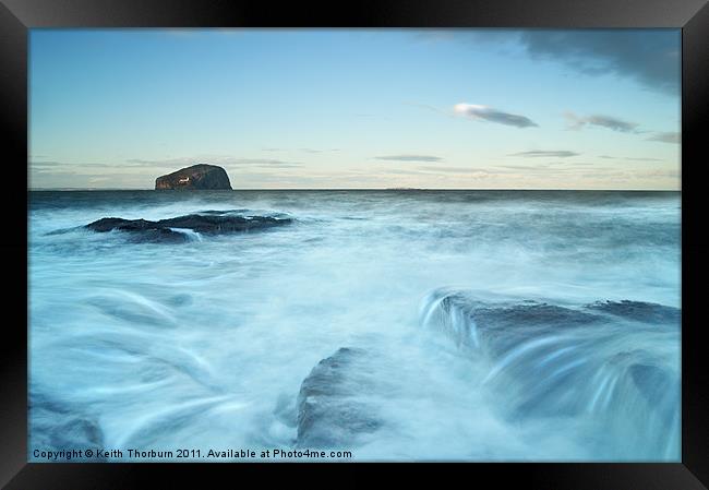 Bass Rocks and wild seas Framed Print by Keith Thorburn EFIAP/b