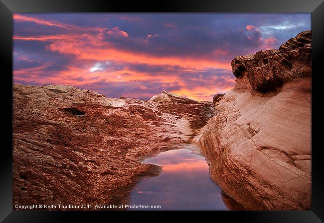 Red Rock Sunset Framed Print by Keith Thorburn EFIAP/b