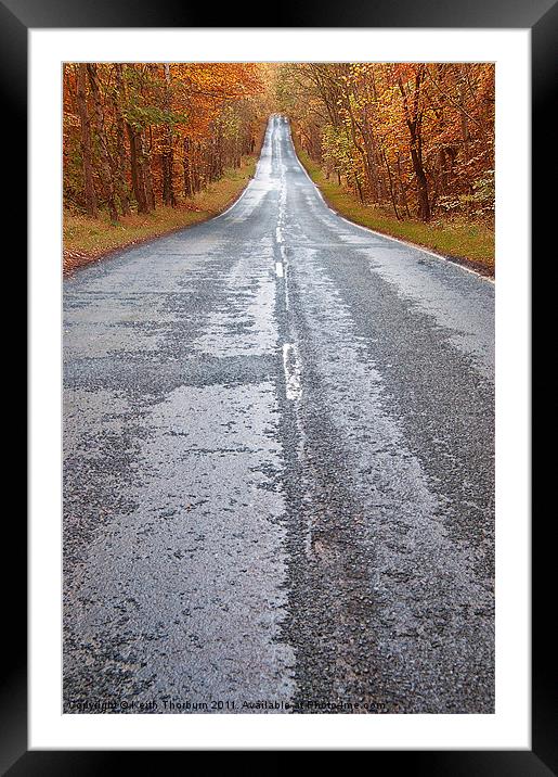 Autumn Road Framed Mounted Print by Keith Thorburn EFIAP/b