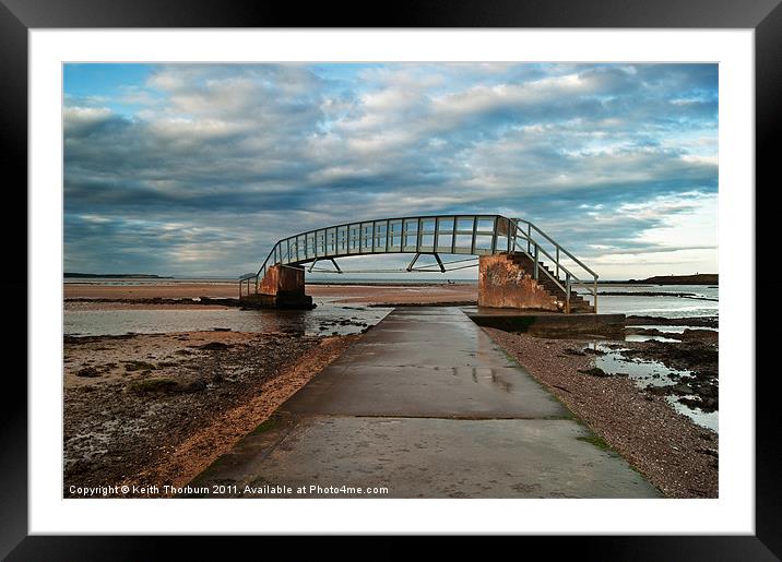 West Barns Beach Bridge Framed Mounted Print by Keith Thorburn EFIAP/b
