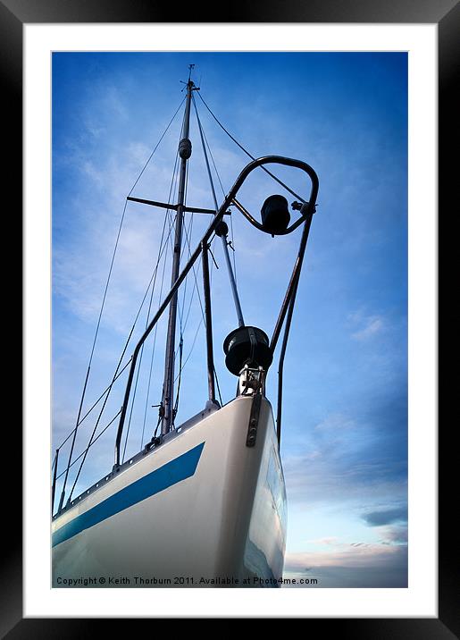 Boat in Harbour Framed Mounted Print by Keith Thorburn EFIAP/b