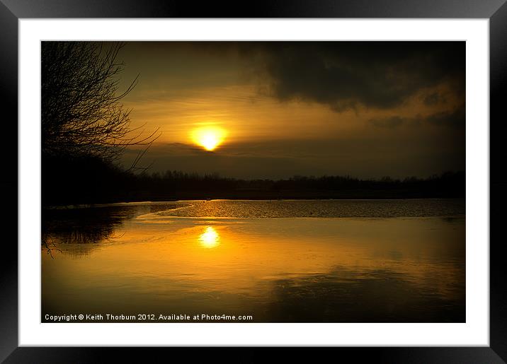 Musselburgh Lagoons Sunset Framed Mounted Print by Keith Thorburn EFIAP/b