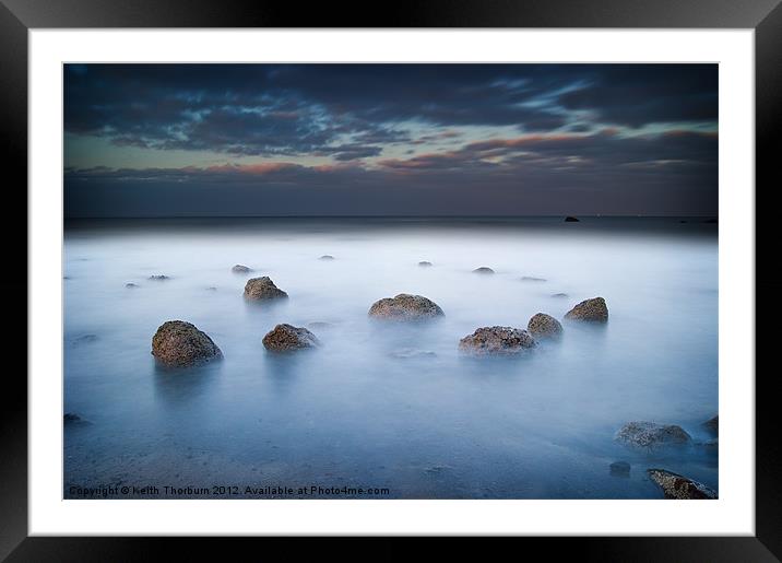 Rocks at Porty Framed Mounted Print by Keith Thorburn EFIAP/b