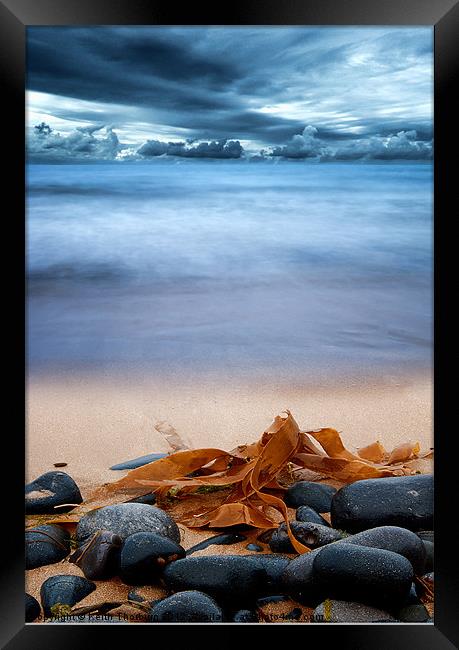 Beach and Stones Framed Print by Keith Thorburn EFIAP/b