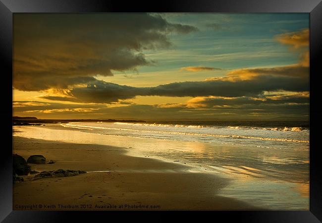 Evening Sun on Gullane Beach Framed Print by Keith Thorburn EFIAP/b