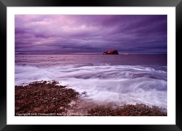 Waves to the Rock Framed Mounted Print by Keith Thorburn EFIAP/b