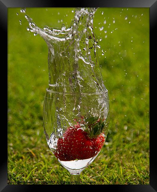 Strawberry Splash Framed Print by Keith Thorburn EFIAP/b